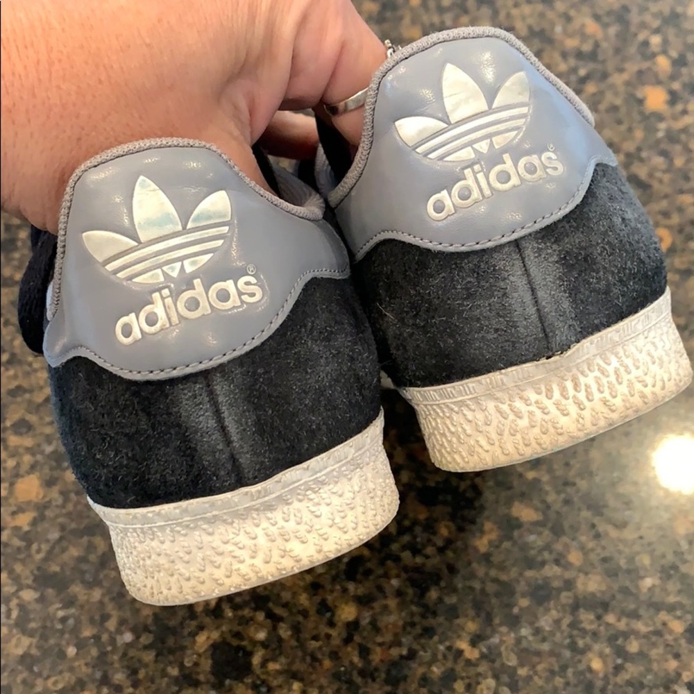 adidas Gazelle Men's Black and Gray Suede Sneakers - Picture 3 of 7